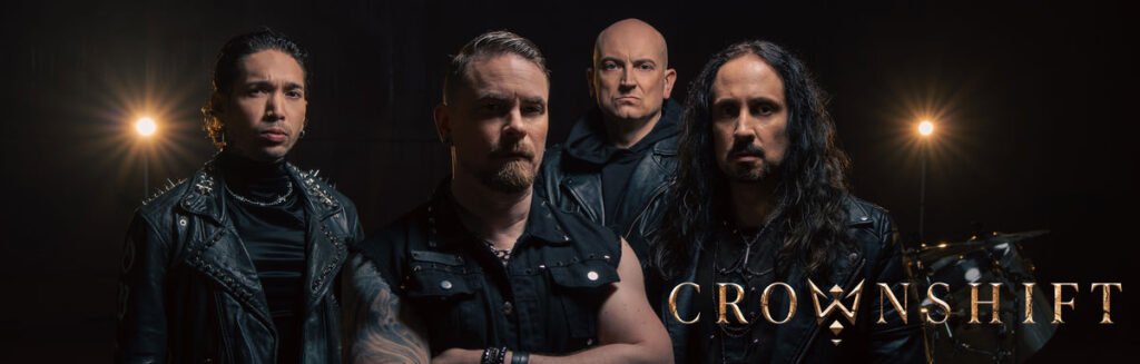 The members of Crownshift in the official The Shadows We Buried promotional photograph