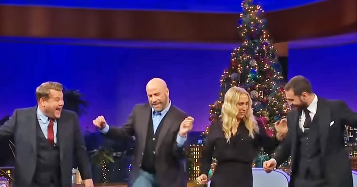 John Travolta Gives ‘Pulp Fiction’ Dance Lessons on The Late Late Show