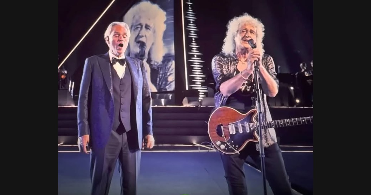 Andrea Bocelli and Brian May Join Voices for “Who Wants to Live Forever”