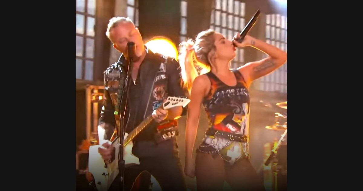 Gaga and Metallica Share the Rehearsal Stage for “Moth Into Flame”