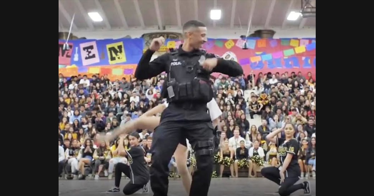 Officer Ryan Tillman Says Goodbye to Don Lugo High School Through Dance