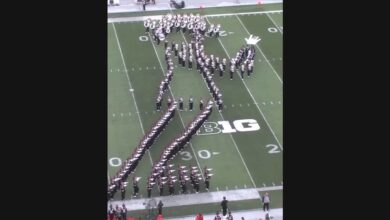 Ohio State’s Band Makes Michael Jackson’s Moonwalk a Field Formation
