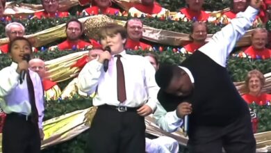 Four Schoolboys Turn a Christmas Mime Into a Delightful Comic Performance