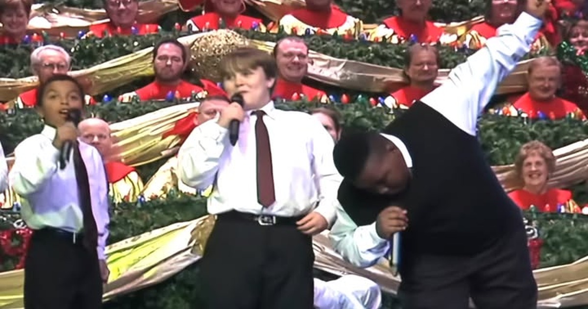 Four Schoolboys Turn a Christmas Mime Into a Delightful Comic Performance