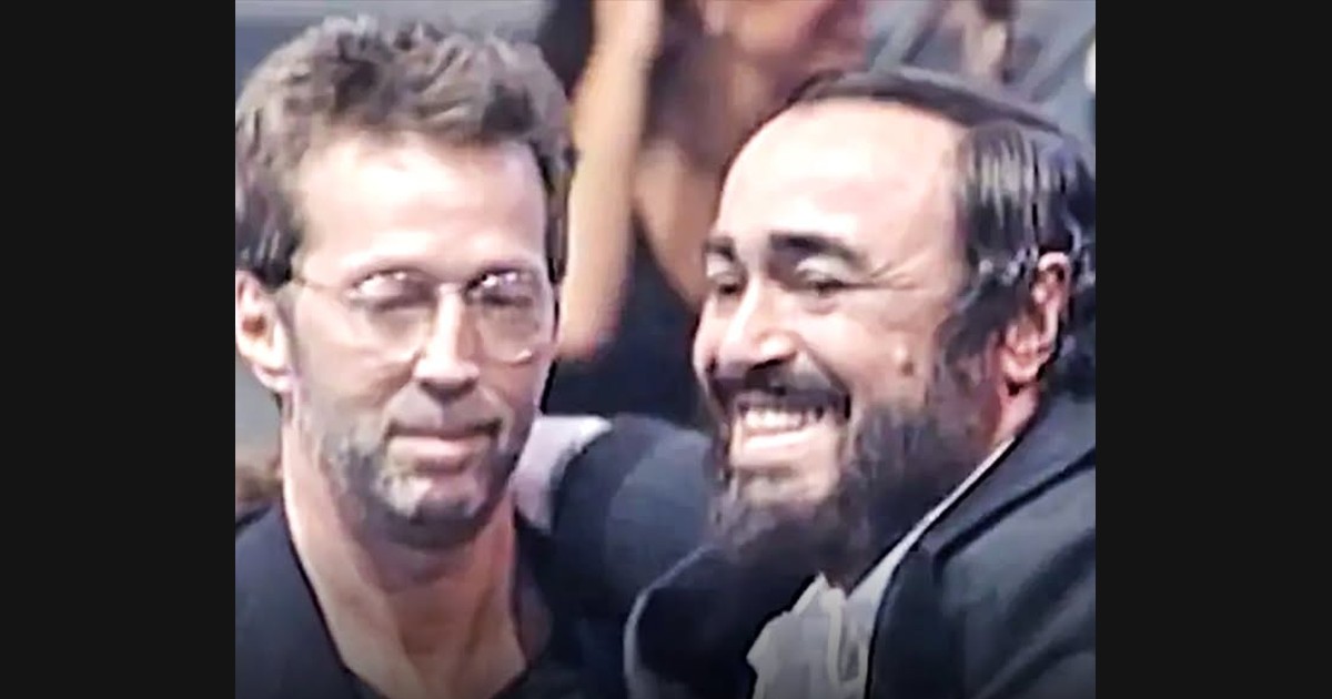 Clapton and Pavarotti Connect Their Voices in “Holy Mother”