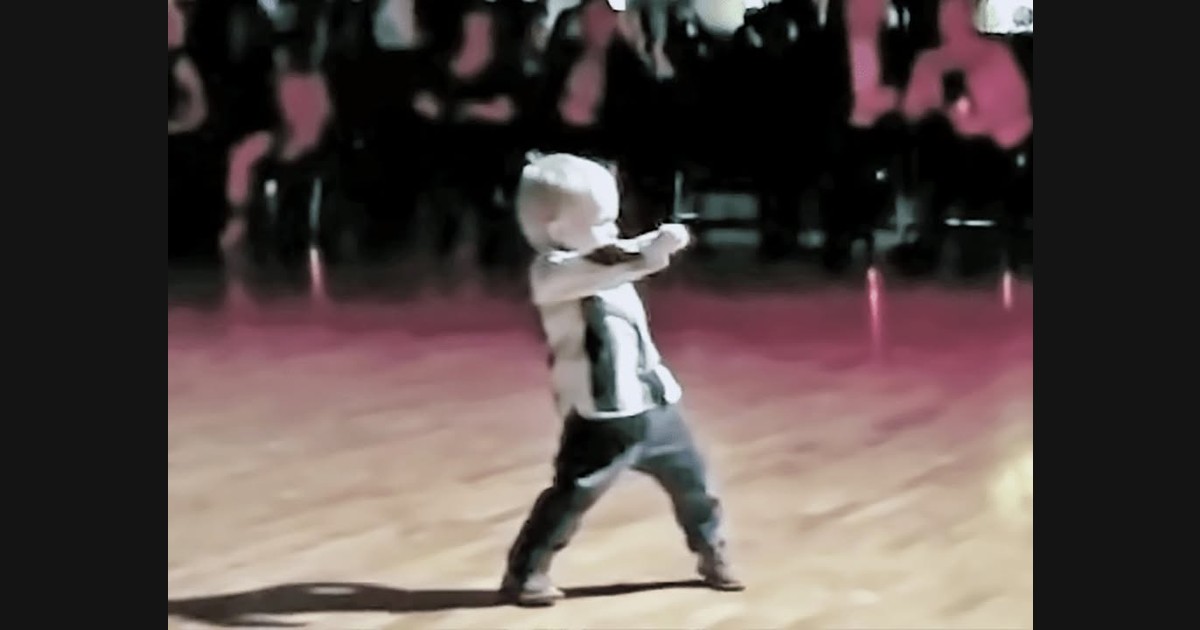 William Stokkebroe Dances to “Jailhouse Rock” at a Studio Gathering