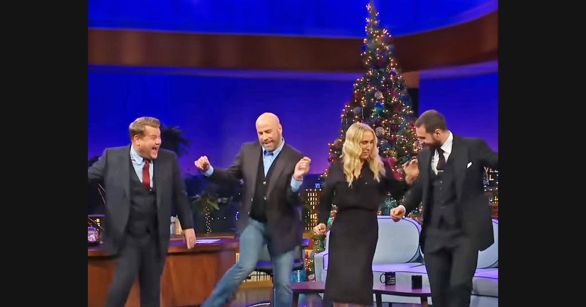John Travolta Teaches Pulp Fiction Dance Moves on Corden