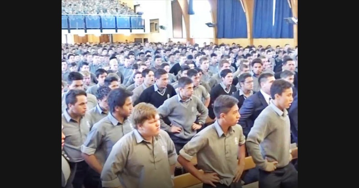 Palmerston North Students Farewell John Adams with a Haka