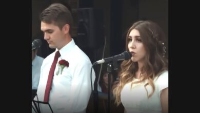 Anna Richey and Joseph Gibbons Sing “The Prayer” at Her Wedding