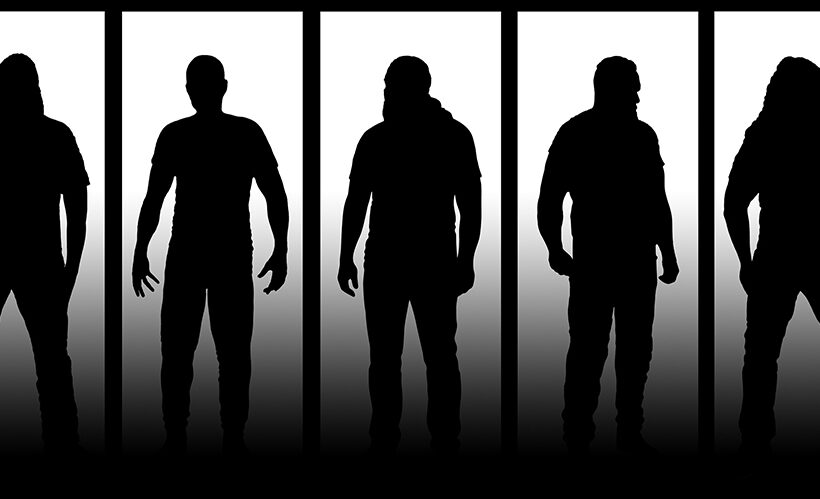 The five members of Meshuggah in an official band photograph